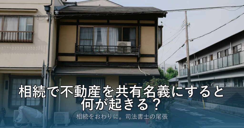 相続で不動産を共有名義にすると何が起きる？